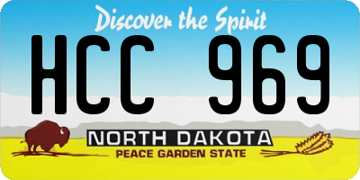 ND license plate HCC969