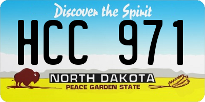 ND license plate HCC971