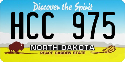 ND license plate HCC975