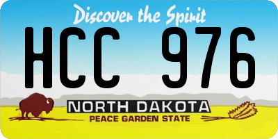 ND license plate HCC976