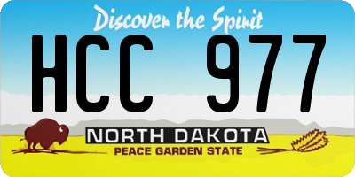 ND license plate HCC977