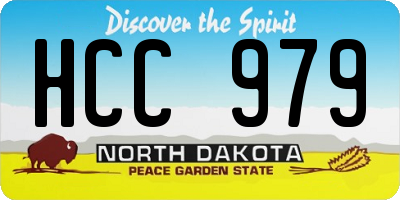 ND license plate HCC979