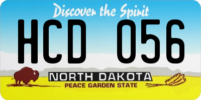 ND license plate HCD056