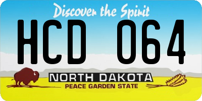 ND license plate HCD064