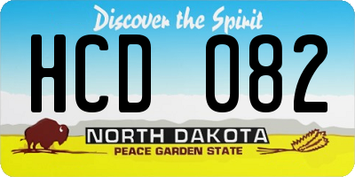 ND license plate HCD082