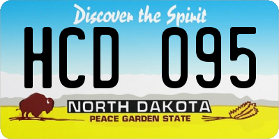 ND license plate HCD095