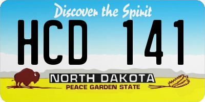 ND license plate HCD141