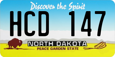 ND license plate HCD147