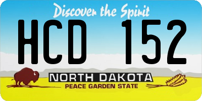 ND license plate HCD152