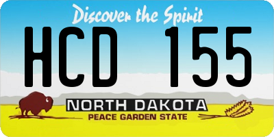 ND license plate HCD155