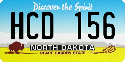 ND license plate HCD156