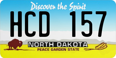 ND license plate HCD157