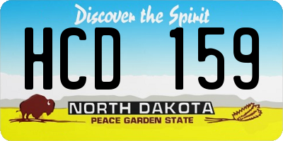 ND license plate HCD159