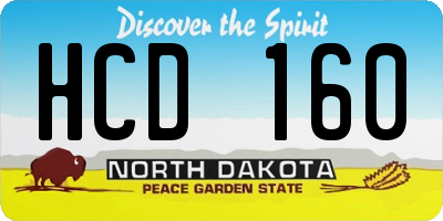 ND license plate HCD160