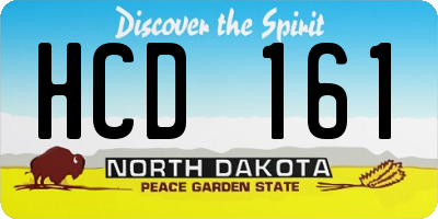 ND license plate HCD161