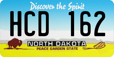 ND license plate HCD162