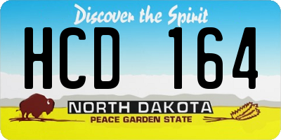 ND license plate HCD164