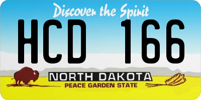 ND license plate HCD166