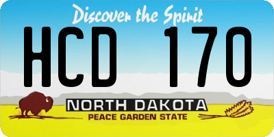 ND license plate HCD170