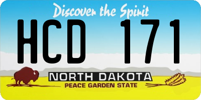 ND license plate HCD171