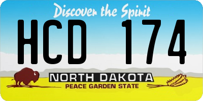 ND license plate HCD174