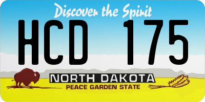 ND license plate HCD175