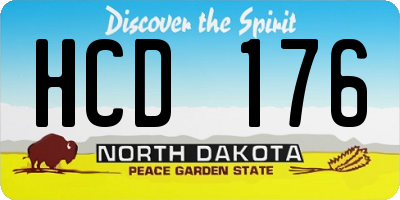 ND license plate HCD176