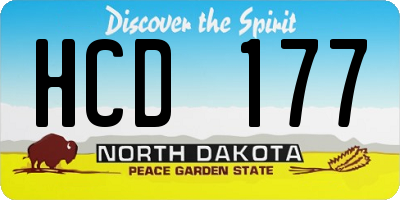 ND license plate HCD177