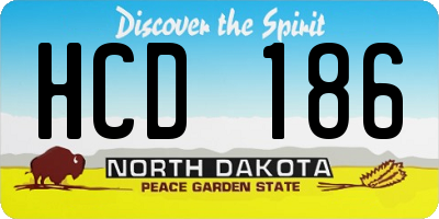 ND license plate HCD186