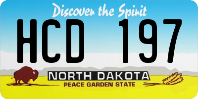 ND license plate HCD197