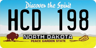 ND license plate HCD198