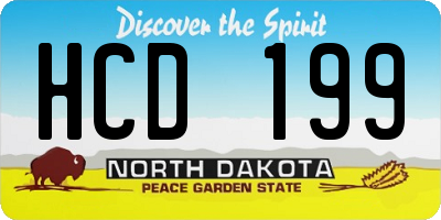 ND license plate HCD199