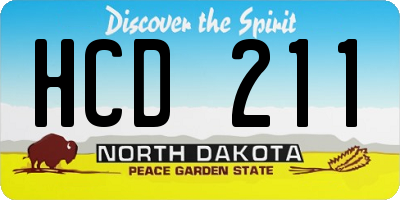 ND license plate HCD211