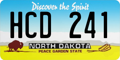 ND license plate HCD241