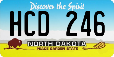 ND license plate HCD246