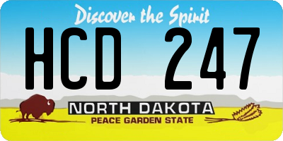 ND license plate HCD247
