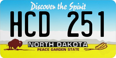 ND license plate HCD251