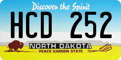 ND license plate HCD252