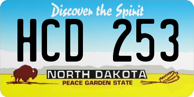 ND license plate HCD253