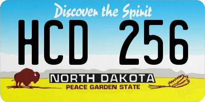 ND license plate HCD256