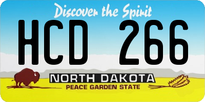 ND license plate HCD266