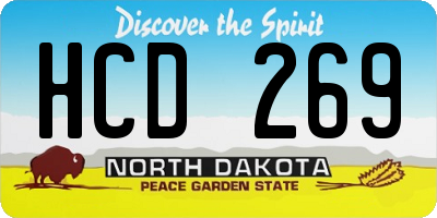 ND license plate HCD269