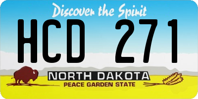 ND license plate HCD271