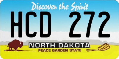 ND license plate HCD272