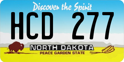 ND license plate HCD277