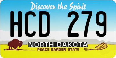 ND license plate HCD279