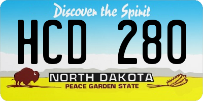 ND license plate HCD280