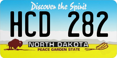 ND license plate HCD282