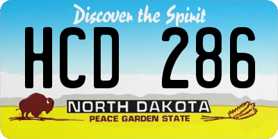 ND license plate HCD286