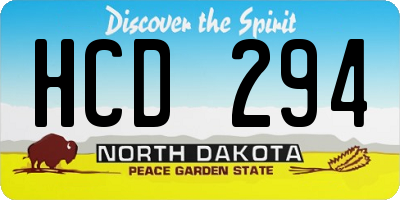 ND license plate HCD294